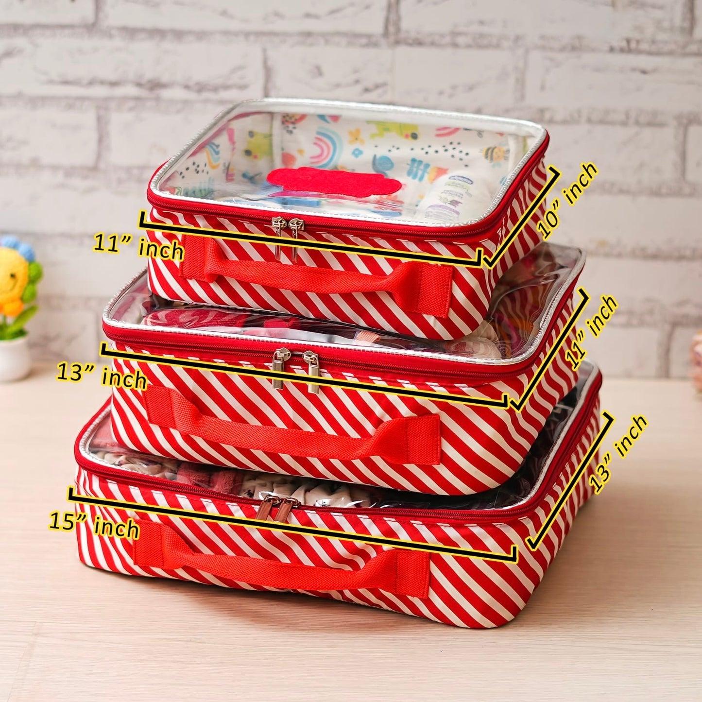 3-piece travel organizer set