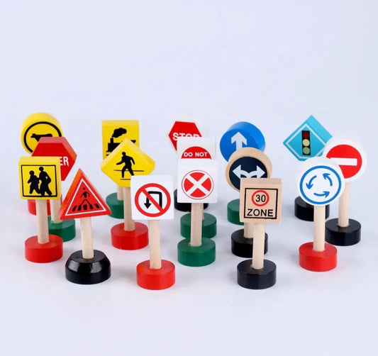 Wooden Traffic Signs-Educational Toy