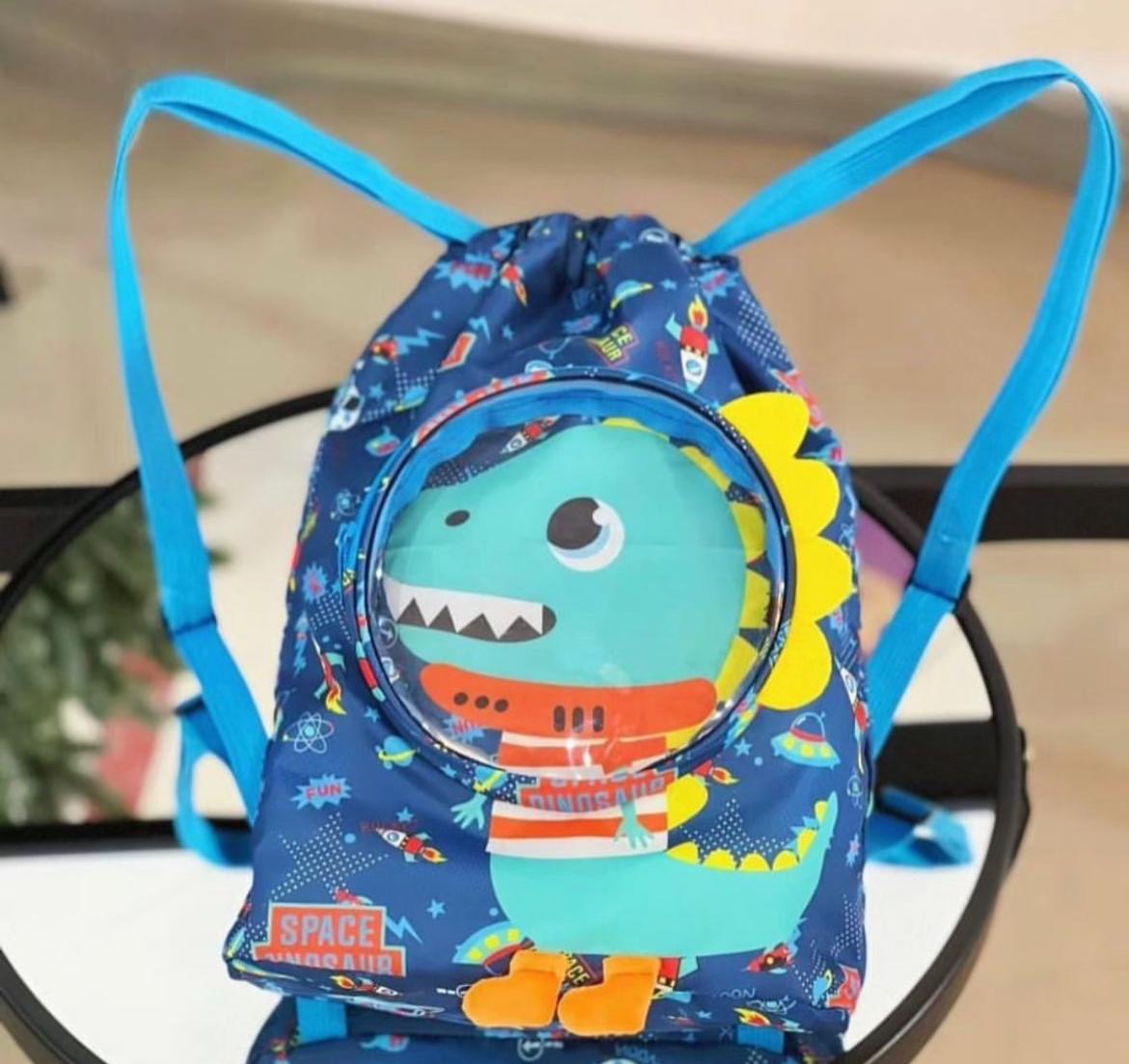 Kids Swimming Backpack -Wet Dry Separation-Waterproof Portable Pvc Clothes Holder