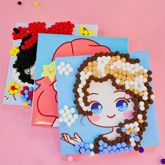 Diy Pom Pom art kit for kids