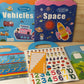 Educational Magnetic Traveling Book for kids-30qty reusable stickers