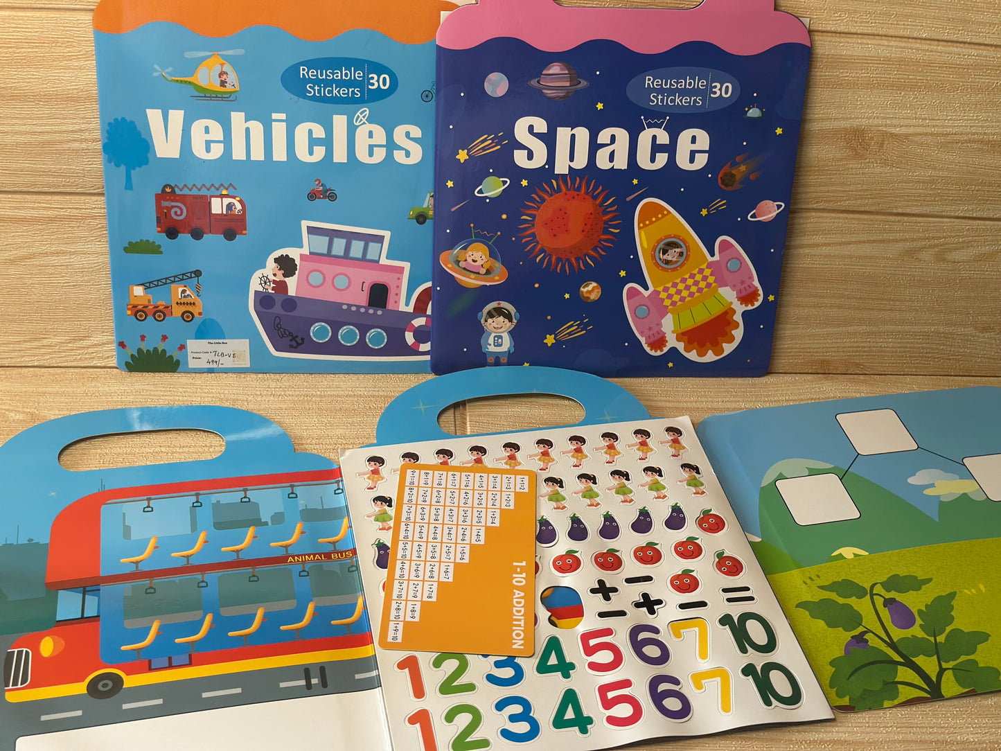 Educational Magnetic Traveling Book for kids-30qty reusable stickers