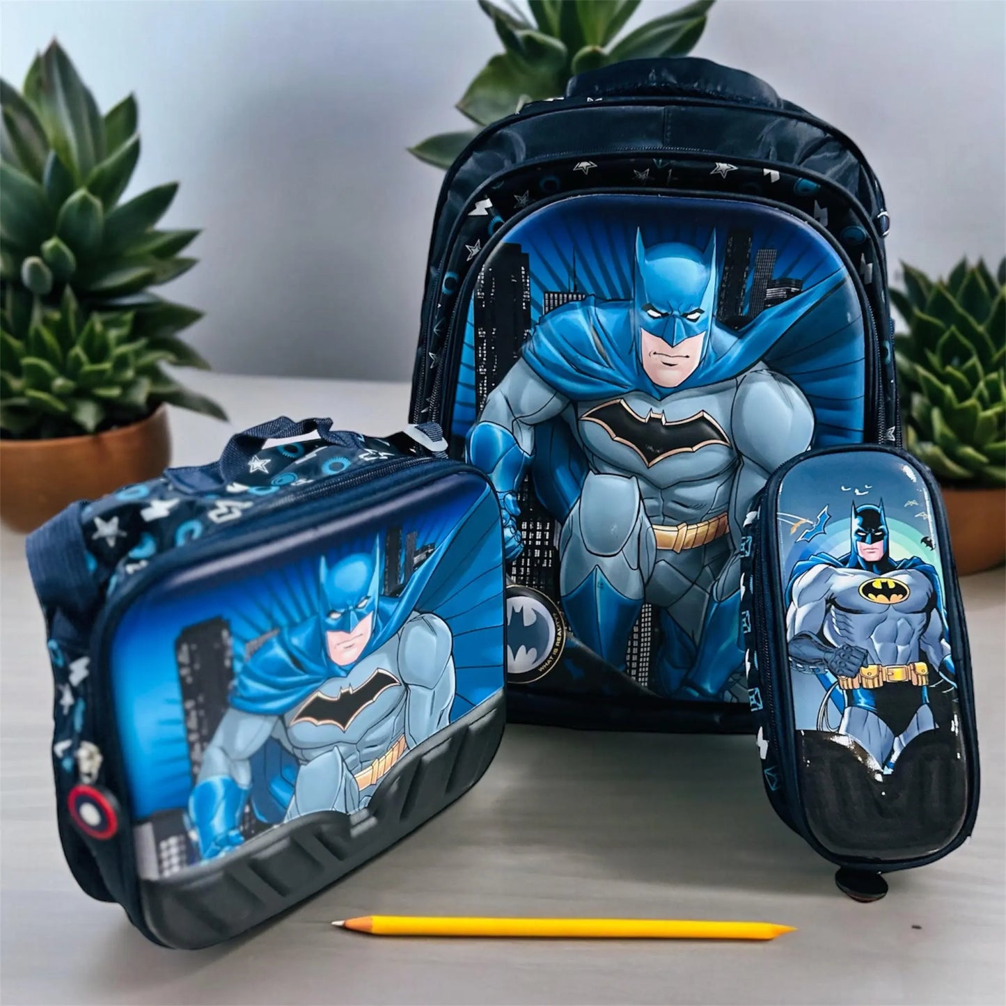 3 IN 1 School Backpack-Batman/Superhero's