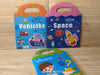 Educational Magnetic Traveling Book for kids-30qty reusable stickers