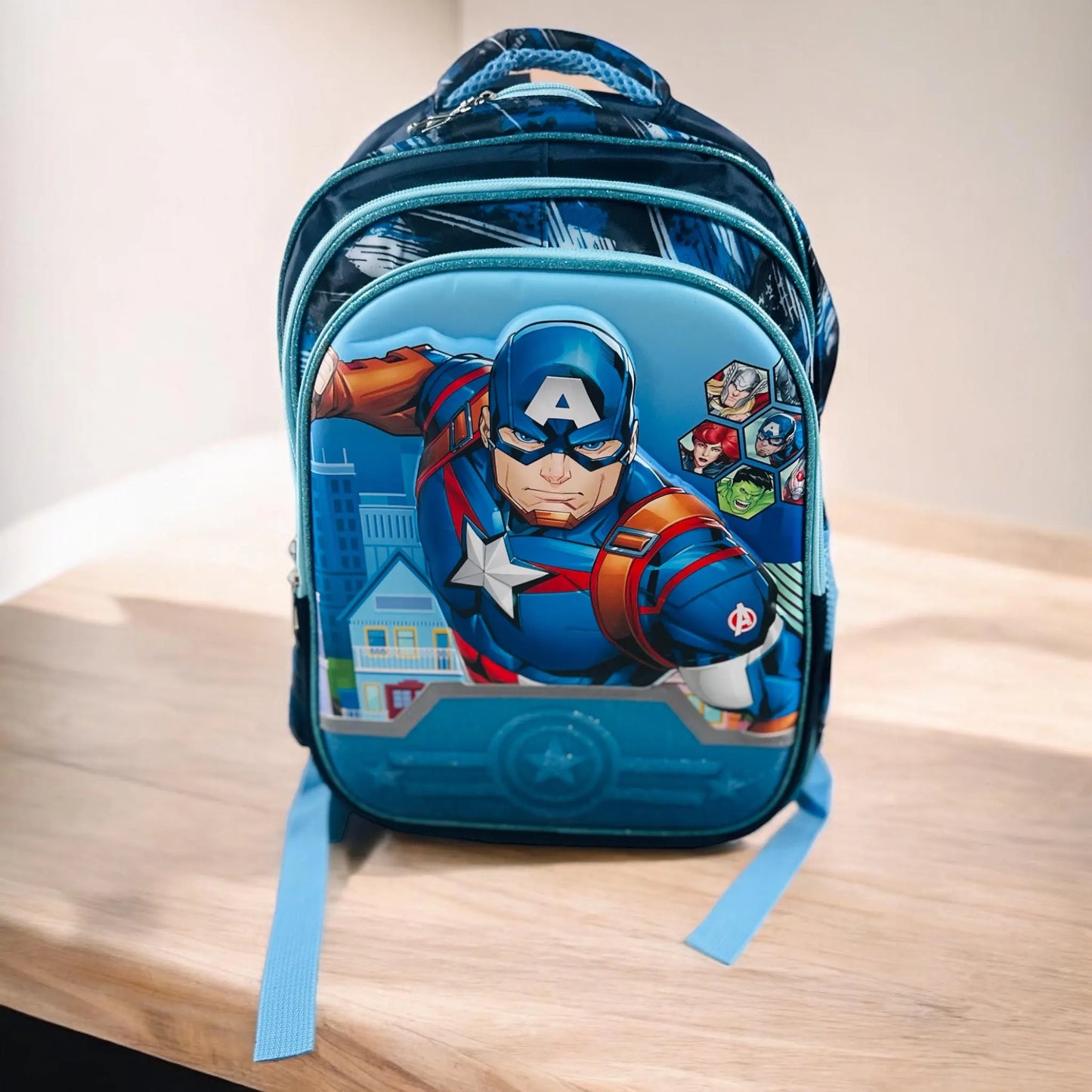 Captain America School Bag for Boys (17 Inches)