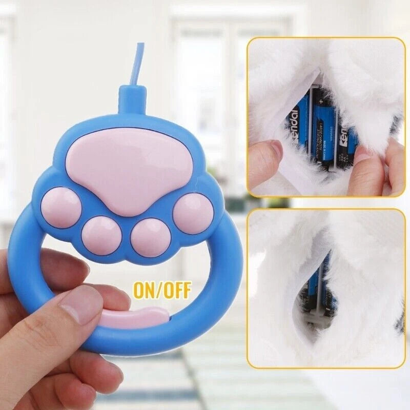 TLB Realistic Walking Cat Singing Toy -Electronic Plush Kitten Leash Cats Toy