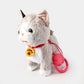 TLB Realistic Walking Cat Singing Toy -Electronic Plush Kitten Leash Cats Toy